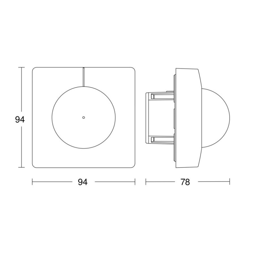 Steinel 058265 - Bewegingssensor IS 345 V3 KNX vierkant wit