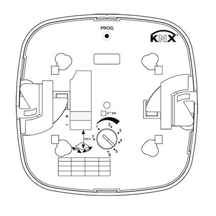 Steinel 058470 - Aanwezigheidsdetector IR Quattro HD 24m KNX wit