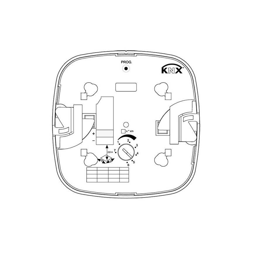 Steinel 058470 - Aanwezigheidsdetector IR Quattro HD 24m KNX wit