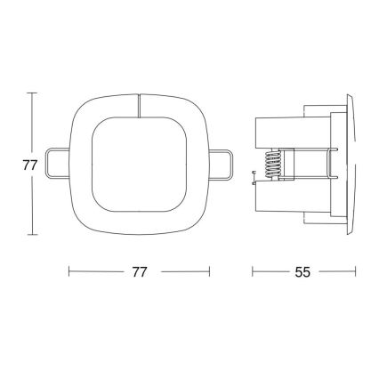 Steinel 058494 - Aanwezigheidsdetector IR Quattro SLIM 4m V3 KNX wit