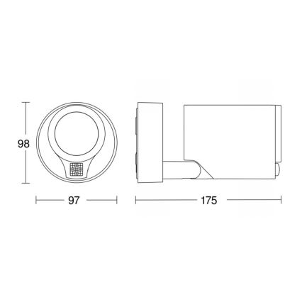 STEINEL 058630 - LED Lamp met sensor voor buiten SPOT ONE 1xGU10/7W/230V IP44