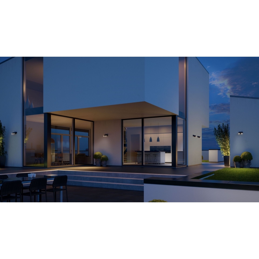 STEINEL 058654 - Applique murale d'extérieur LED avec capteur SPOT DUO 2xGU10/7,5W/230V IP44