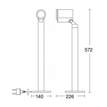 STEINEL 058661 - Lampe d'extérieur LED avec détecteur SPOT WAY 1xGU10/7W/230V IP44