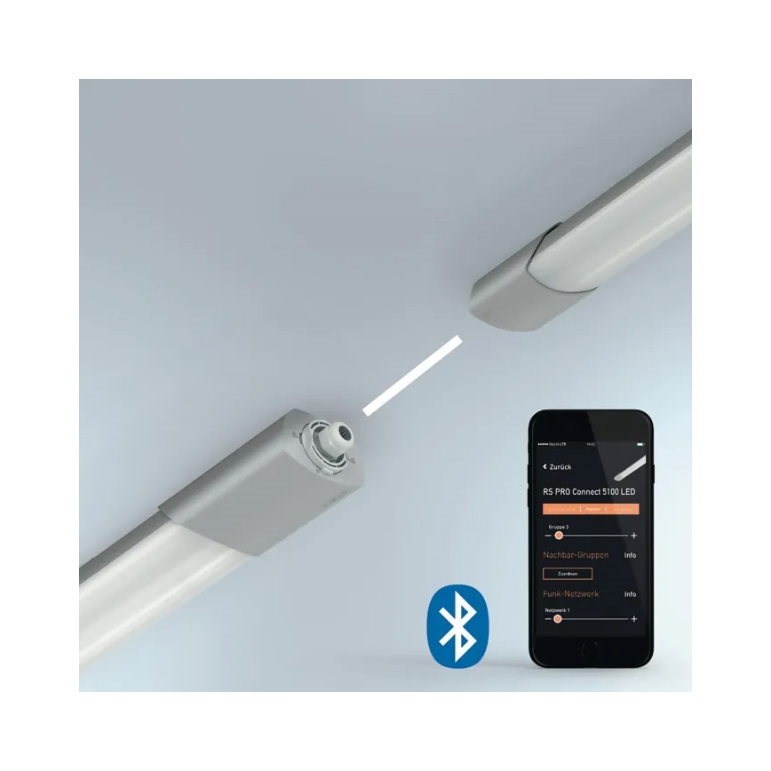 Steinel 058715 - LED Industriële lamp met sensor en noodmodule RS PRO 5150 SC EM LED/42W/230V IP66 4000K