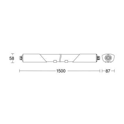 Steinel 058722 - LED à intensité variable heavy-duty éclairage RS PRO 5150 C LED/42W/230V IP65