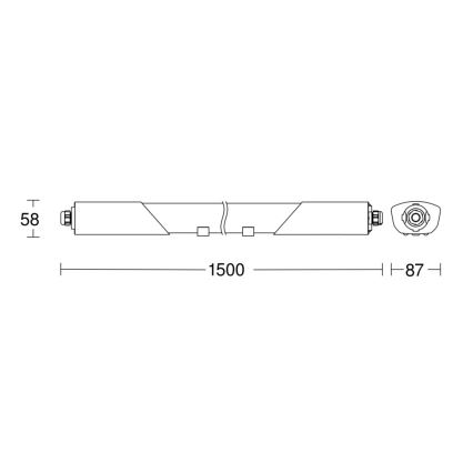 Steinel 058739- Lampe industrielle avec détecteur RS PRO 5150SC LED/42W/230V IP66