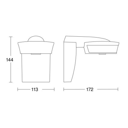 Steinel 059538 - Bewegingssensor SensIQ IP54 zwart + afstandsbediening