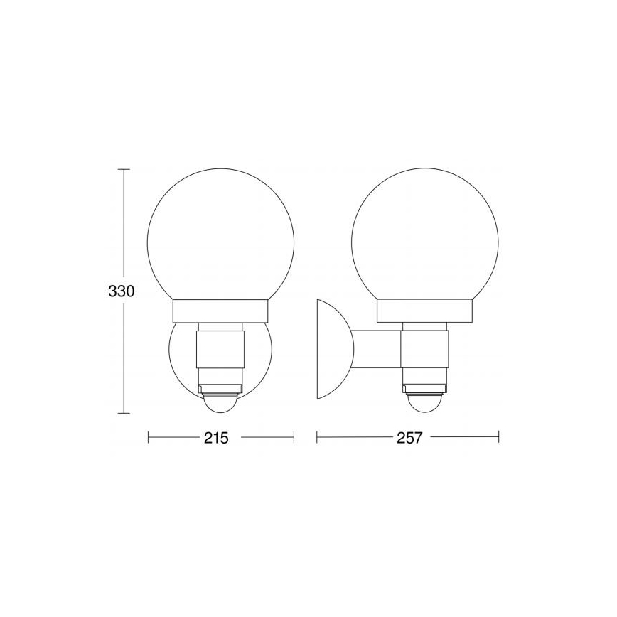 Steinel 059880 - Applique d'extérieur LED avec détecteur L 115 1xE27/60W/230V IP44