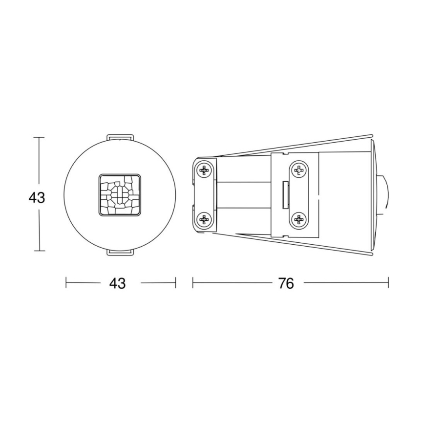 Steinel 064129 - Aanwezigheidsmelder IR Quattro MICRO 6m KNX IP65 wit