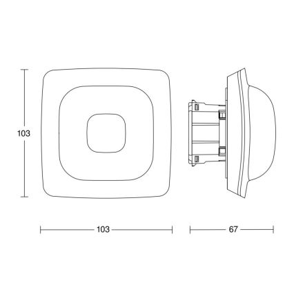 Steinel 064310 - Aanwezigheidsdetector IR Quattro HD-2 24m COM1 wit