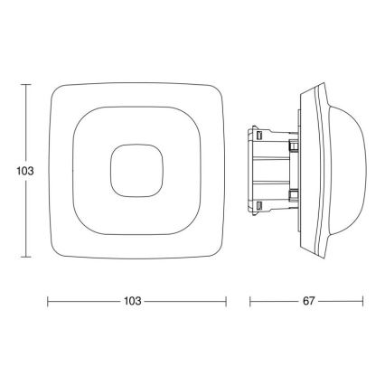 Steinel 064334 - Aanwezigheidsdetector IR Quattro HD-2 24m COM2 wit