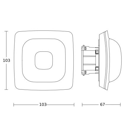 Steinel 064846 - Aanwezigheidsmelder IR QUATTRO HD-2 KNX V3.5