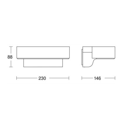 STEINEL 065690 - LED Wandlamp voor buiten met sensor L800 LED/7,5W/230V IP44