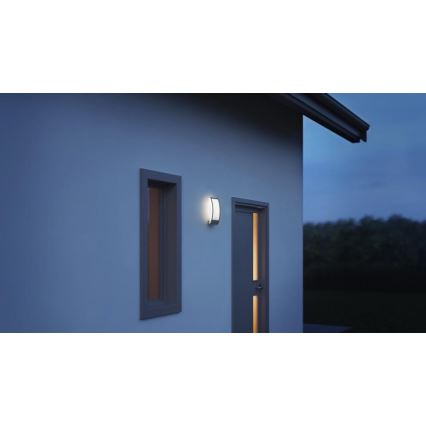 Steinel 065782 - Wand Lamp voor Buiten met Schemer Sensor L 22 1xE27/60W/230V IP44 roestvrij staal