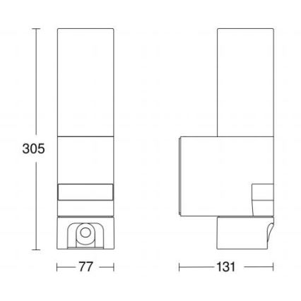 Steinel 065829 - Applique d'extérieur LED avec détecteur L 620 LED/13,5W/230V IP44
