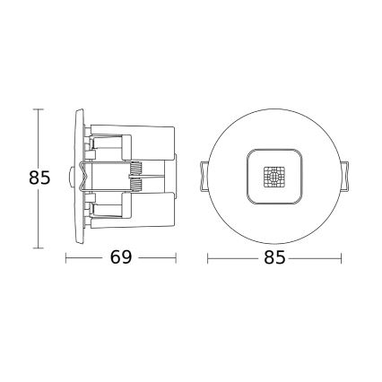 Steinel 067144 - Aanwezigheidsmelder inbouw IR MICRO OFFICE DALI2