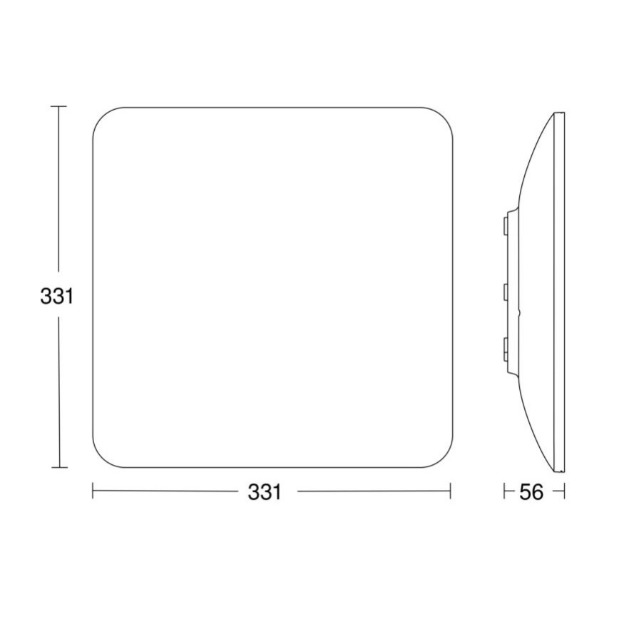 Steinel 067526 - Plafonnier LED à intensité variable avec détecteur RS PRO S30 Q SC LED/26W/230V 3000K