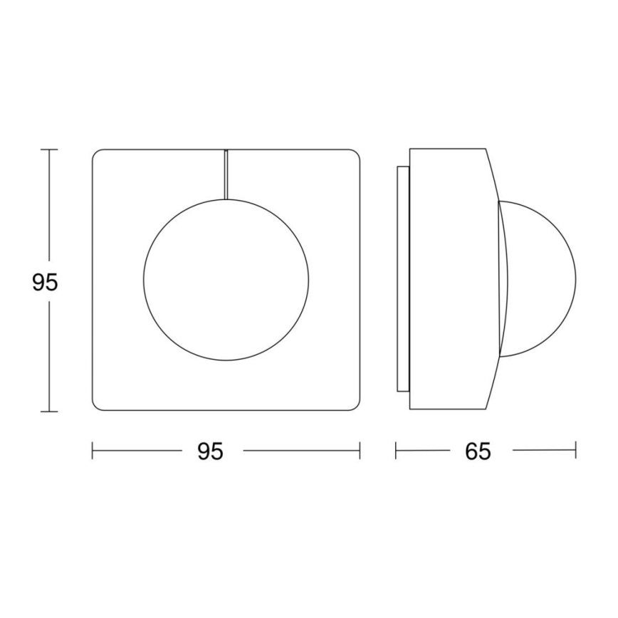 Steinel 068523 - Bewegingssensor IS 3360 40m COM1 IP54 hoekig zwart