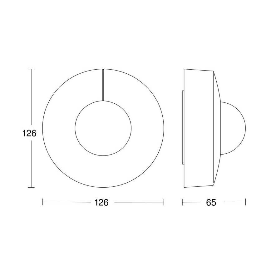 Steinel 068547 - Bewegingssensor IS 3360 40m COM1 IP54 rond zwart