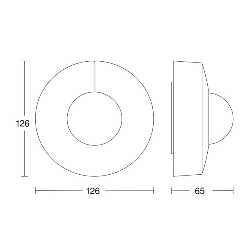 Steinel 068585 - Bewegingssensor IS 3360 40m V3 KNX IP54 rond zwart