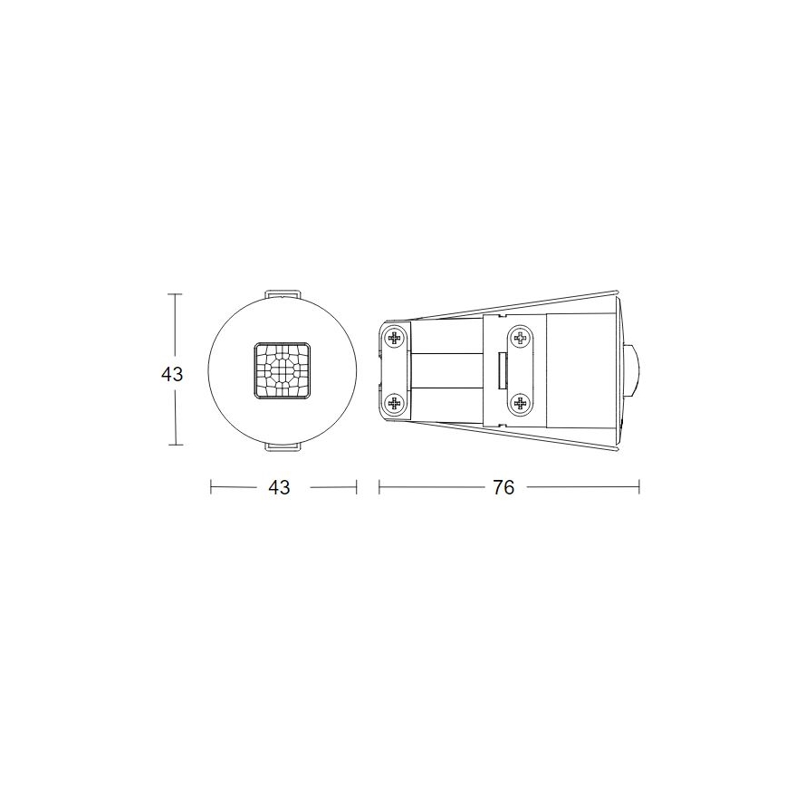 Steinel 068646 - Aanwezigheidsdetector IR Quattro MICRO 6m KNX IP65 rond zwart