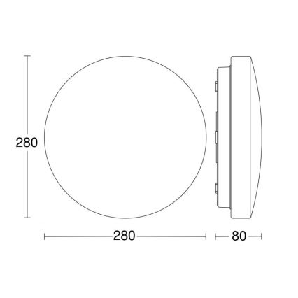 Steinel 069704-LED Plafonnier de salle de bains RSPRO P1 LED/8,2W/230V 3000K IP54