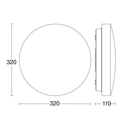 Steinel 069735- Luminaire de salle de bain LED avec détecteur RSPRO P2 9,5W/230V 4000K IP54