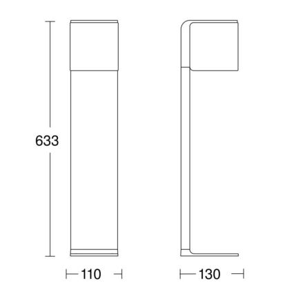 Steinel 079284 - LED Lamp voor Buiten GL 80 C LED/9,1W/230V IP44 antraciet