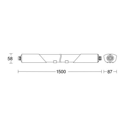 Steinel 079338-LED Lampe industrielle avec détecteur RS PRO5150 SC 5C 42W/230V IP66