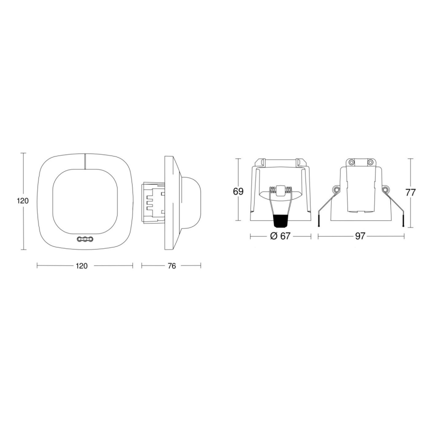 Steinel 079345 - Aanwezigheidsdetector IR QUATTRO COM1 230V wit