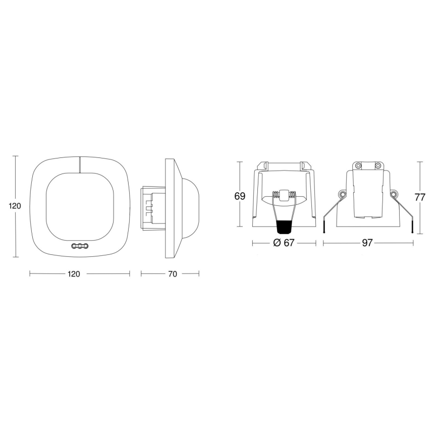 Steinel 079369 - Aanwezigheidsdetector IR Quattro HD 24m COM1 wit