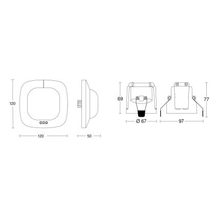 Steinel 079383 - Aanwezigheidsdetector IR Quattro HD 24m KNX wit