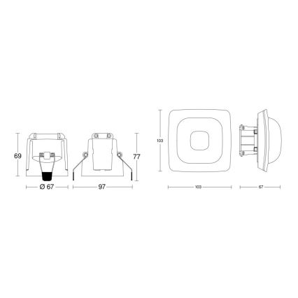 Steinel 079406 - Aanwezigheidsdetector IR Quattro HD-2 24m COM1 wit