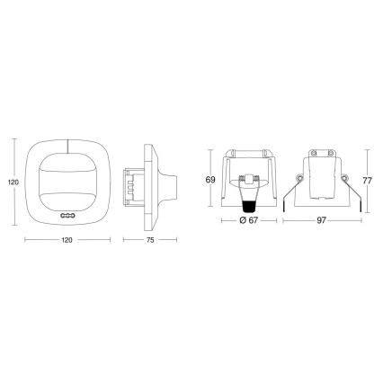 Steinel 079482 - Aanwezigheidsdetector Dubbel HF COM1 wit