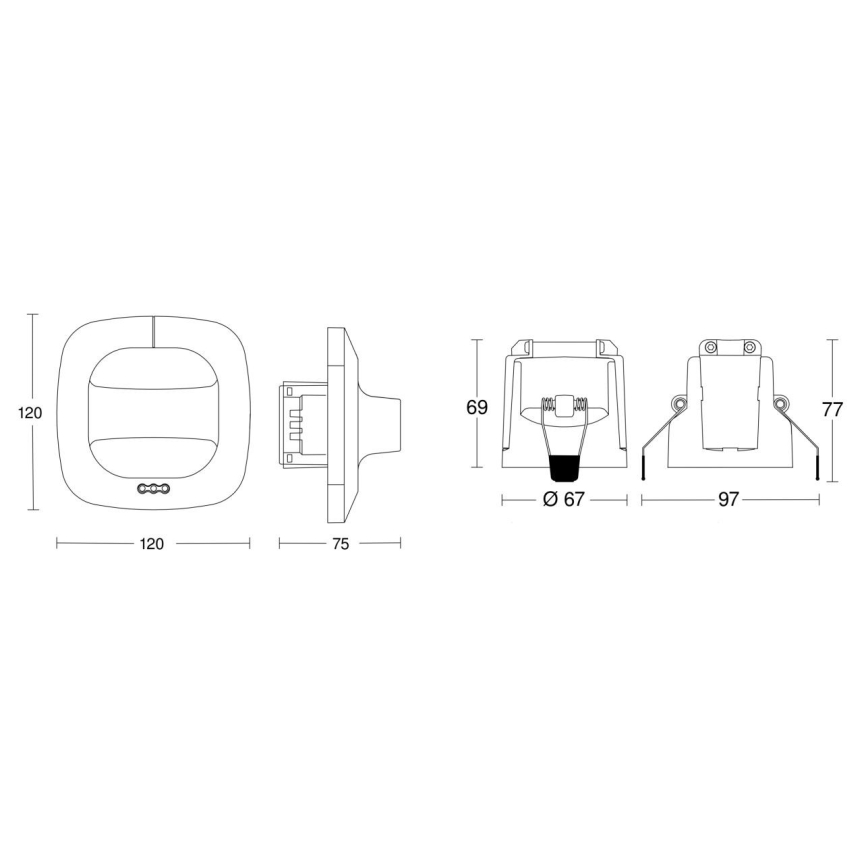 Steinel 079482 - Aanwezigheidsdetector Dubbel HF COM1 wit