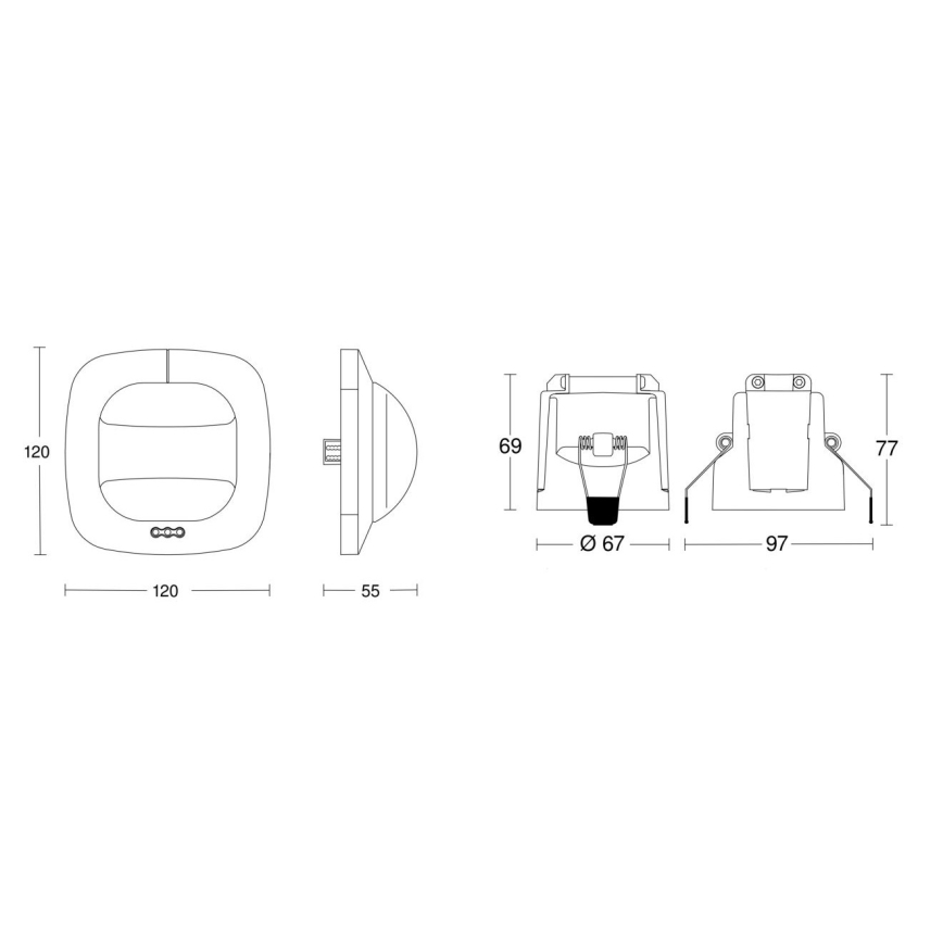 Steinel 079505 - Aanwezigheidsdetector Dubbel HF KNX wit