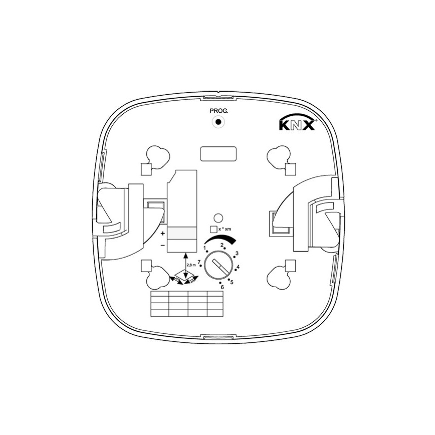 Steinel 079536 - Aanwezigheidsdetector HF 360 KNX wit