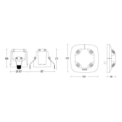 Steinel 079628 - Aanwezigheidsdetector US 360 KNX wit