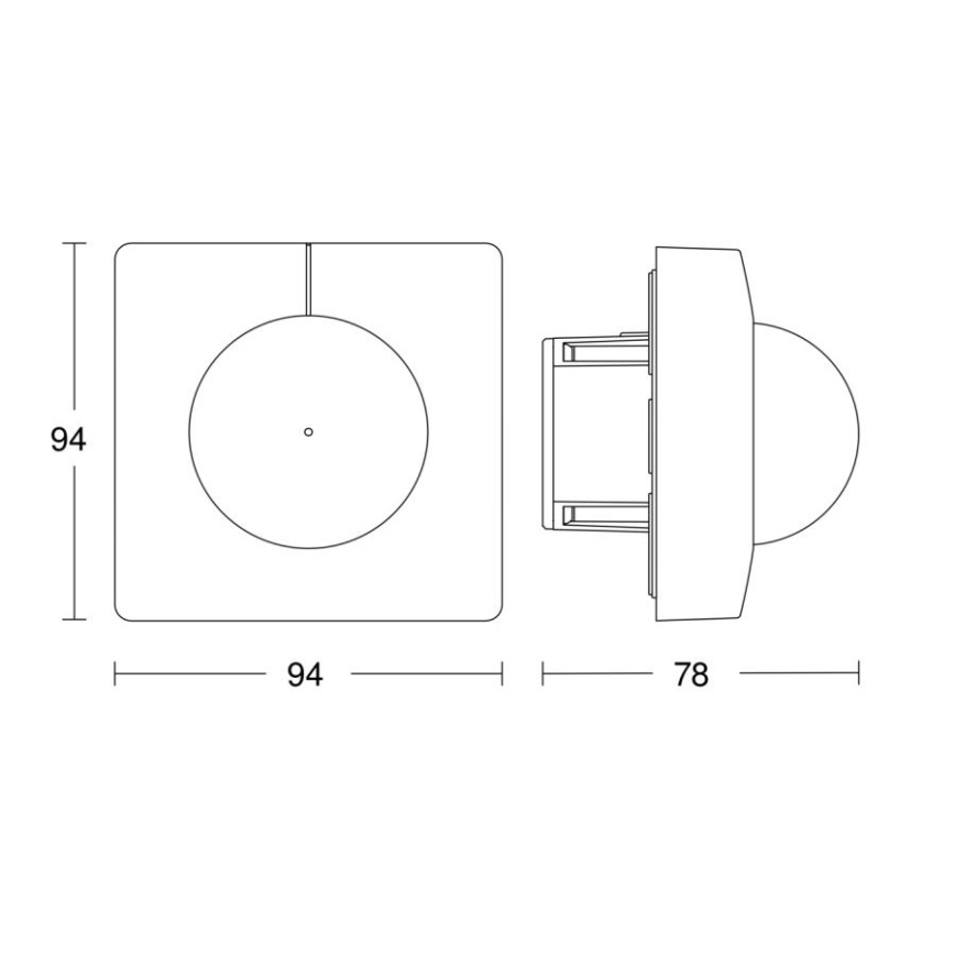 Steinel 079642 - Détecteur de mouvement IS 3360 KNX carré blanc