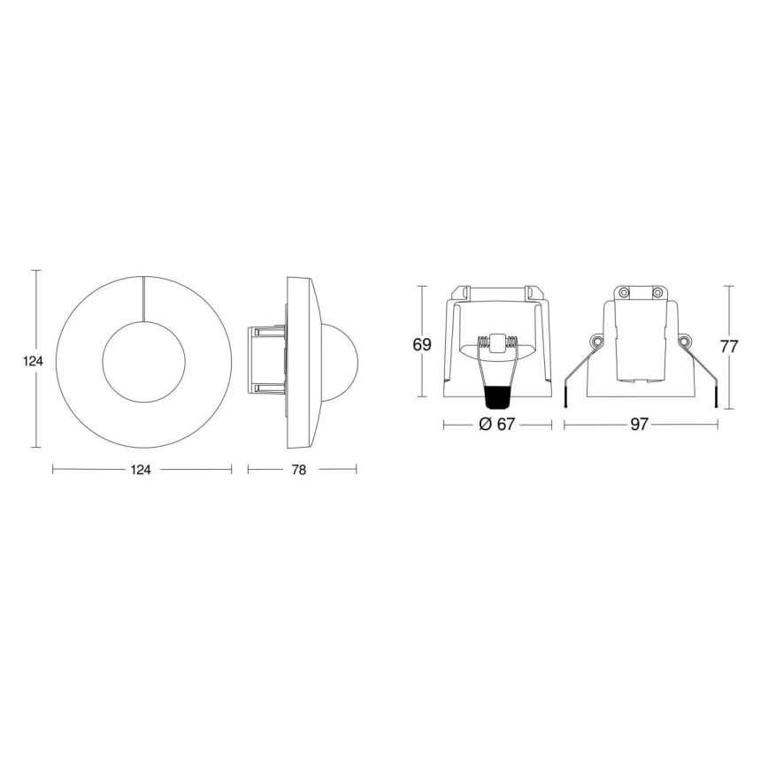 Steinel 079666 - Bewegingssensor IS 3360 KNX IP54 rond wit