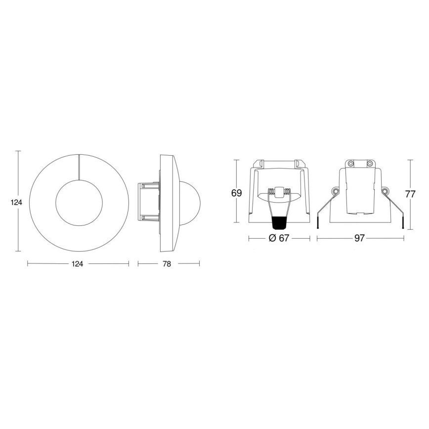Steinel 080631 - Détecteur de mouvement IS 3360 DALI-2 APC rond blanc
