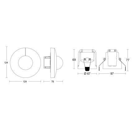 Steinel 080655 - Bewegingssensor IS 345 DALI-2 APC rond wit