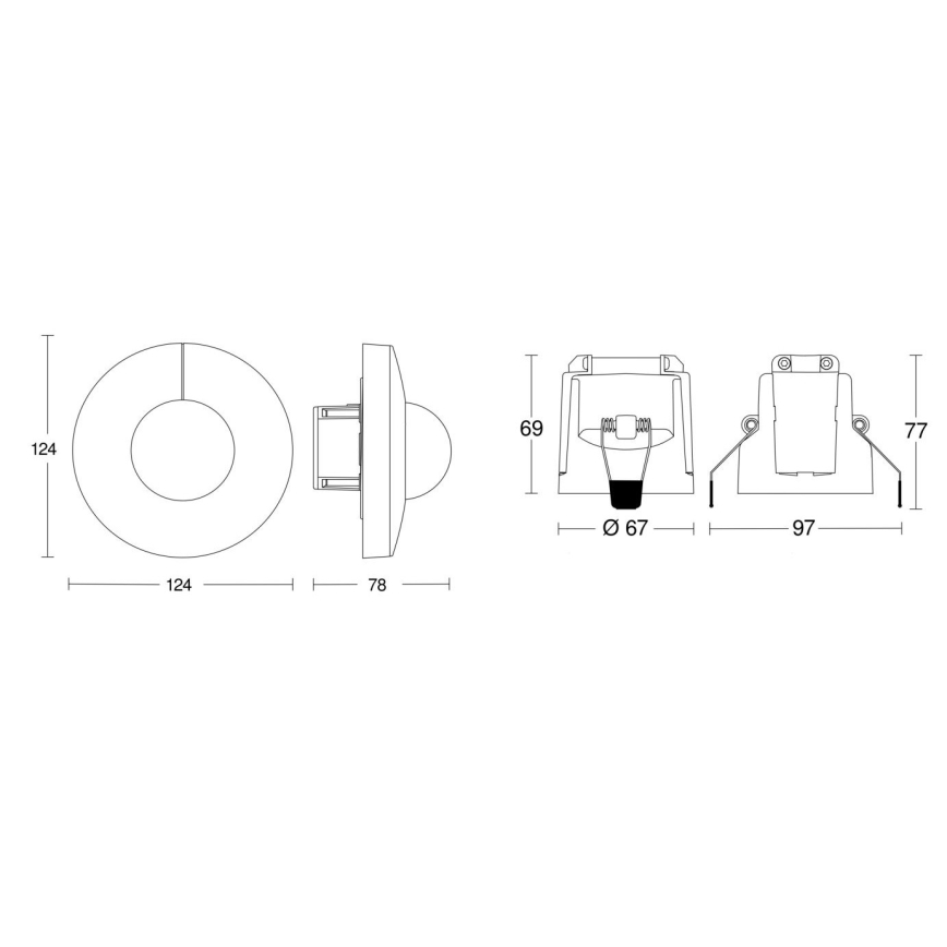 Steinel 080655 - Bewegingssensor IS 345 DALI-2 APC rond wit