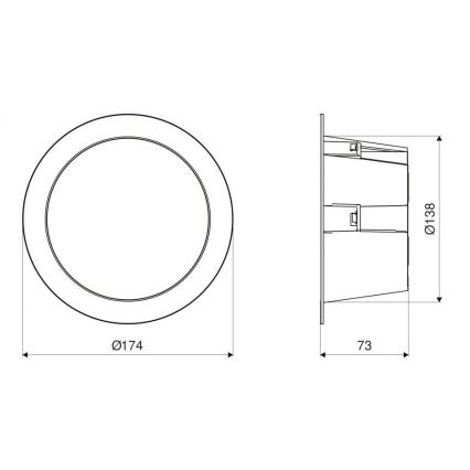 Steinel 084998 - Spot encastrable à intensité variable avec détecteur RS PRO DL 150 SC LED/10,8W/230V 3000/4000/5700K IP54