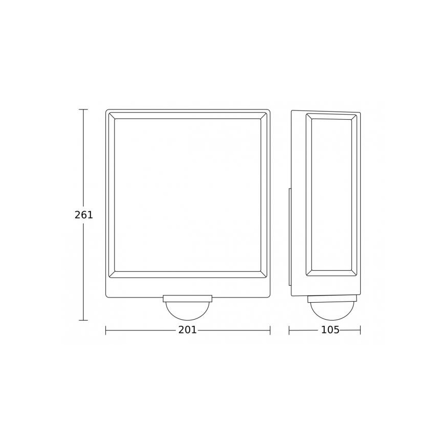 Steinel 085247 - Applique murale extérieure avec détecteur à intensité variable L40SC LED/12,9W/230V