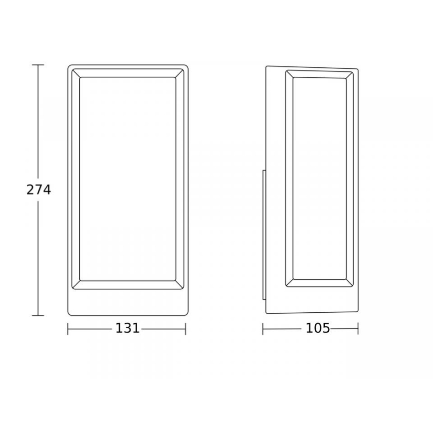 Steinel 085254 - Applique murale extérieure à intensité variable L42C LED/12,6W/230V IP54