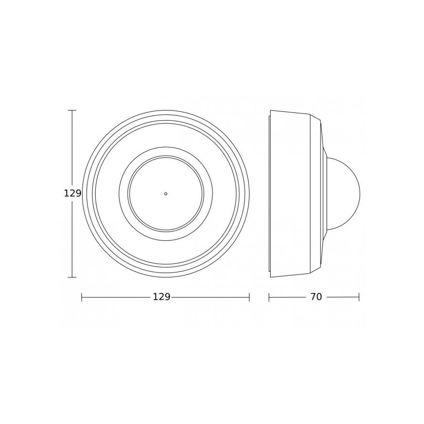 Steinel 087821 - Détecteur de mouvement extérieur avec un détecteur de présence PD-24 ECO COM1 360° IP54 noir