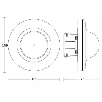 Steinel 087876 - Bewegingssensor met aanwezigheidssensor PD-24 ECO COM1 360° wit