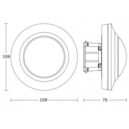 Steinel 087937 - Bewegingssensor met aanwezigheidssensor PD-8 ECO COM1 360° wit
