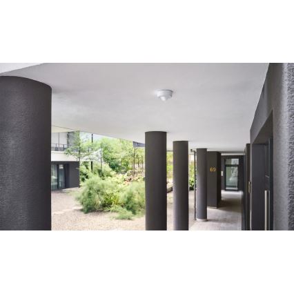 Steinel 087951 - Bewegingssensor voor buiten met aanwezigheidssensor PD-8 ECO KNX 360° IP54 wit
